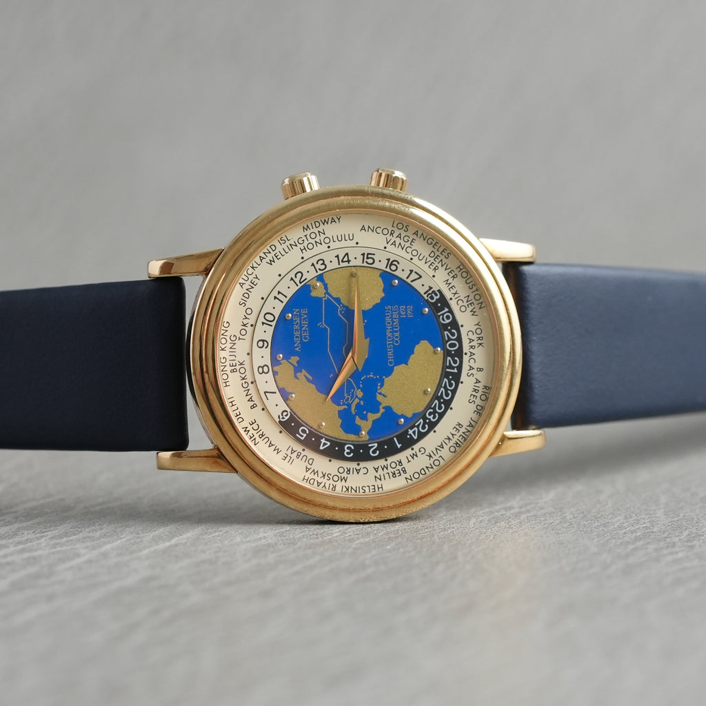Worldtime Christophorus Columbus 500th Anniversary Enamel Dial
