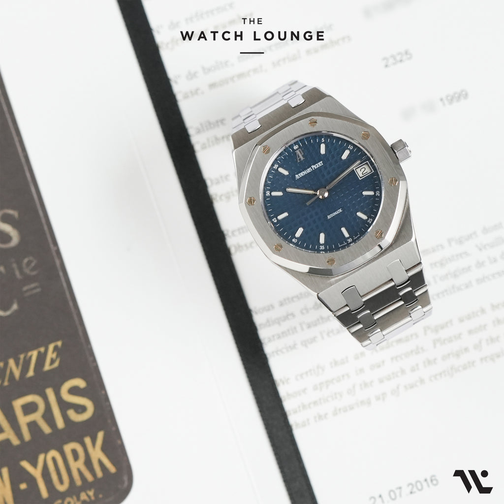 Royal Oak Blue Petite Tapisserie Dial Ref. 14790ST