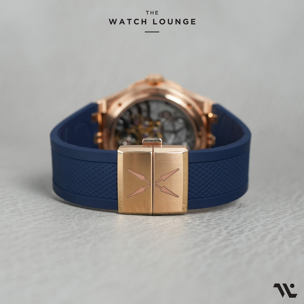 Antarctique Mount Erebus with Blue Dial and Rose Gold Case ref. 1544-FG