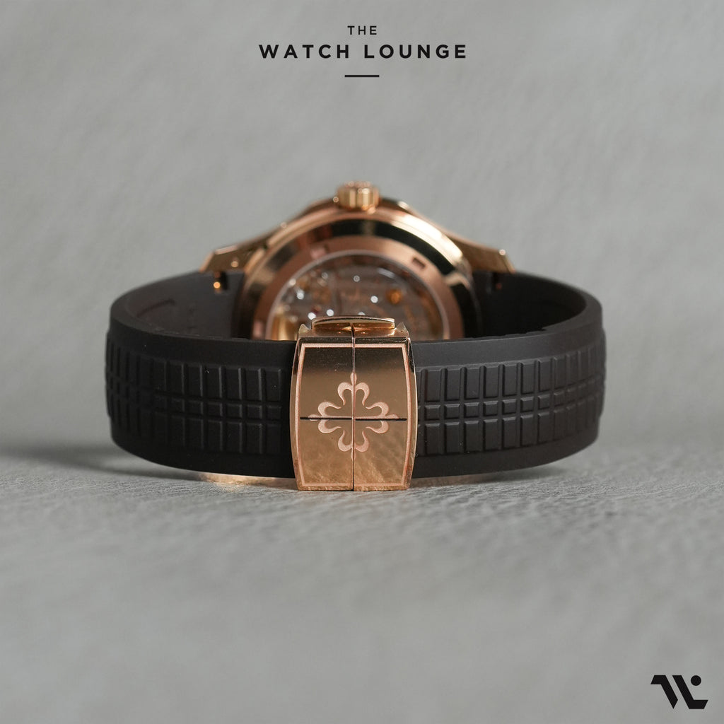 NOS Aquanaut Travel Time Brown Dial Rose Gold