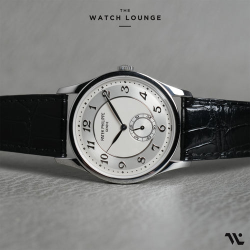 Calatrava 5196P Silver-Grey Dial and Arabic Numerals ref. 5196P