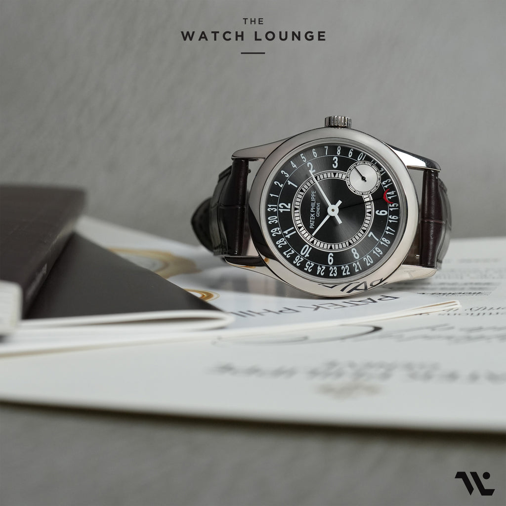 Calatrava Black Dial with Radial Date Display
