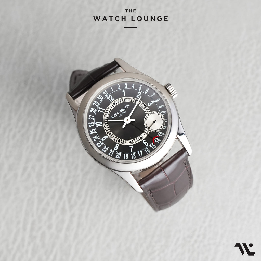 Calatrava Black Dial with Radial Date Display