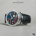 Calatrava with "Kimono" Enamel Dial in Platinum