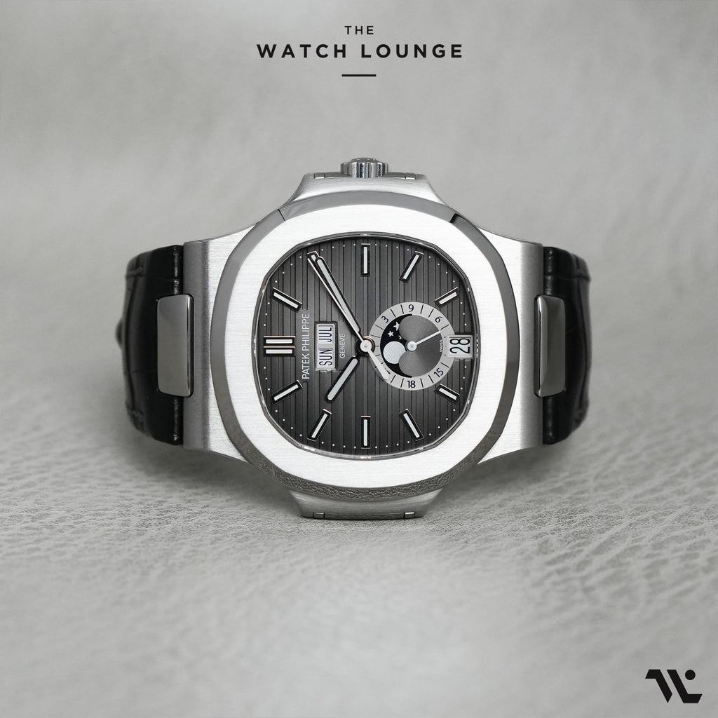 Nautilus Annual Calendar Sunburst Black Dial 5726A