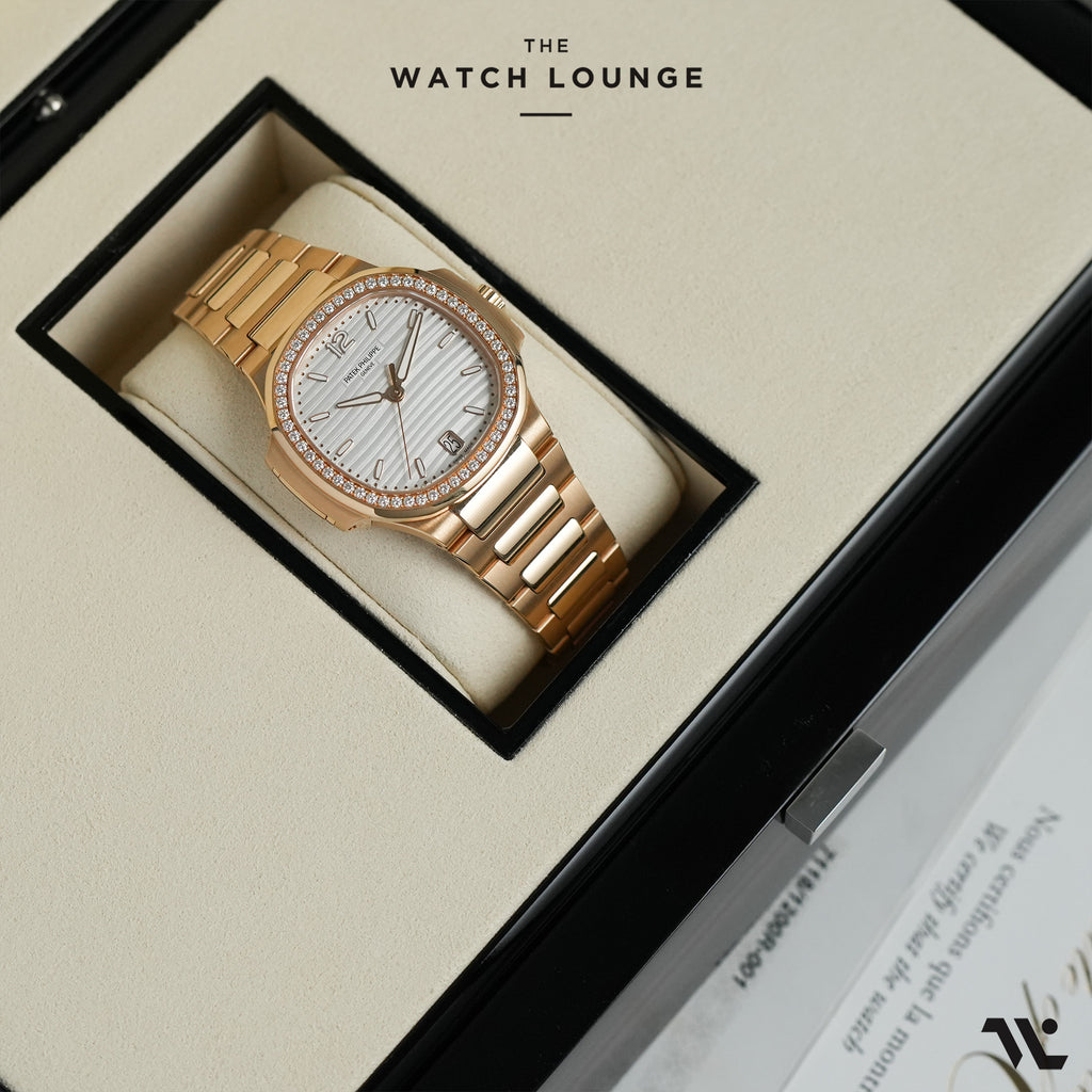 Ladies Nautilus Rose Gold with Diamonds