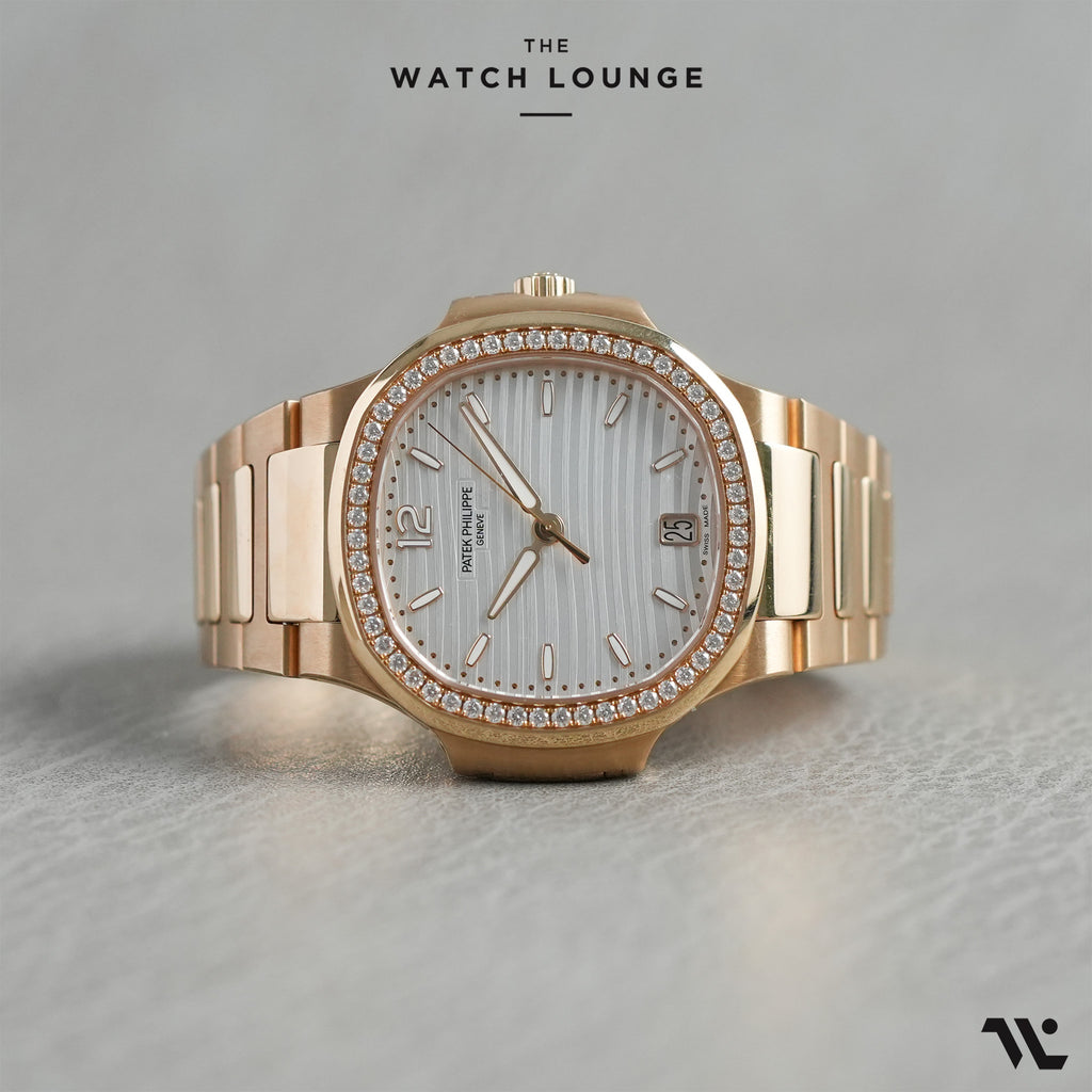 Ladies Nautilus Rose Gold with Diamonds