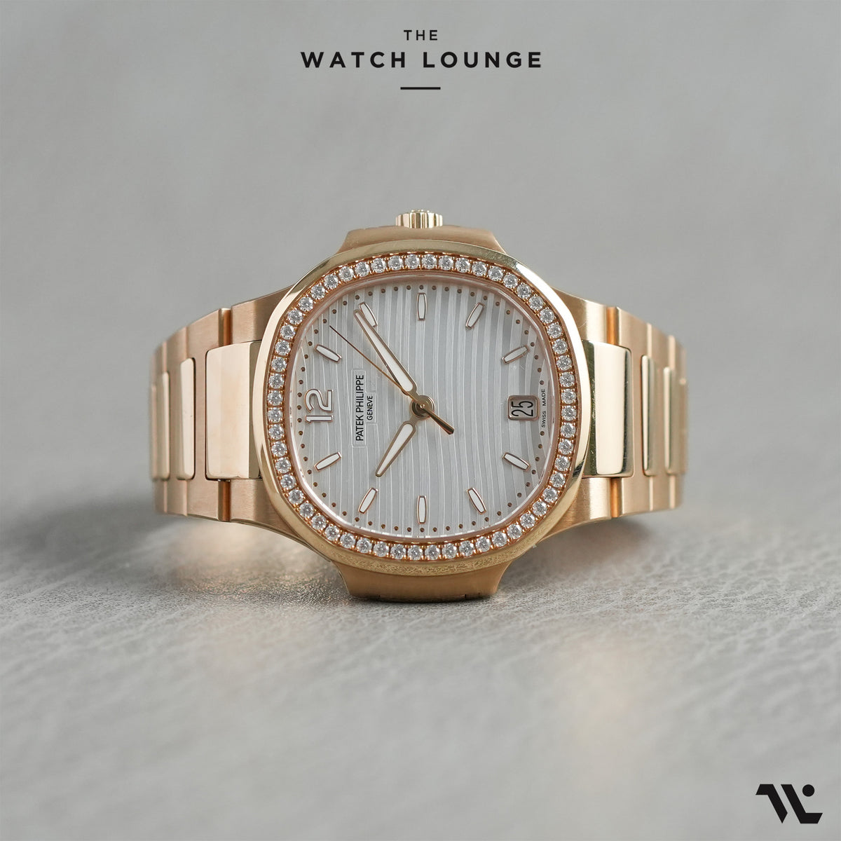Ladies Nautilus Rose Gold with Diamonds