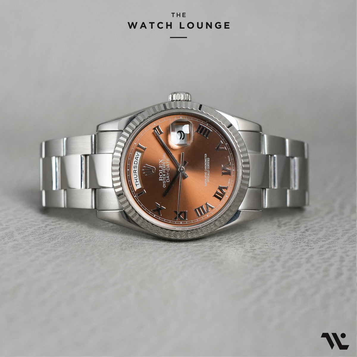 Day-Date Fluted Bezel Havana Dial with Oyster Bracelet ref. 118239
