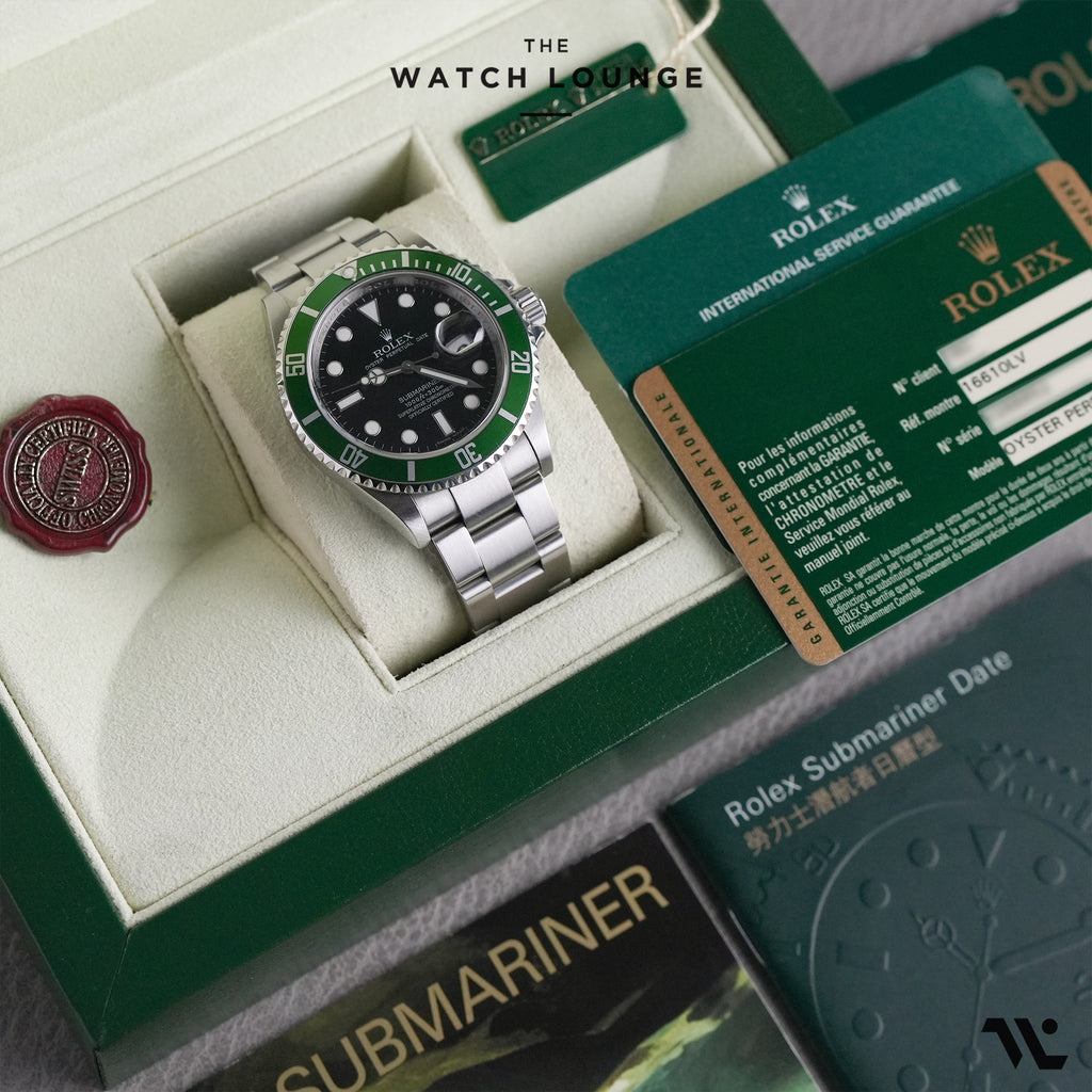 Submariner Kermit Green Bezel with Black Dial Ref. 16610LV