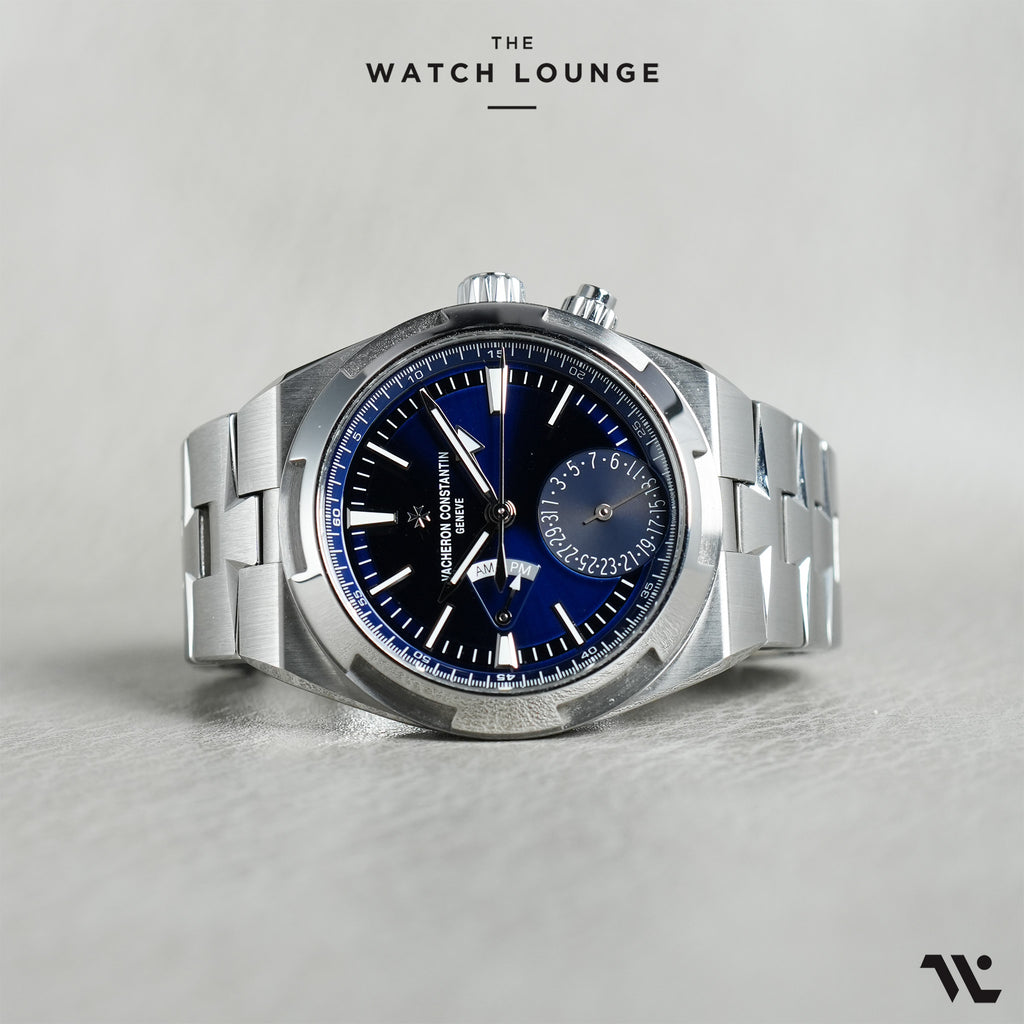 Overseas Dual Time Sunburst Blue Lacquered Dial Ref. 7900V