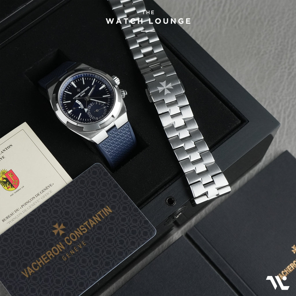 Overseas Dual Time Sunburst Blue Lacquered Dial Ref. 7900V