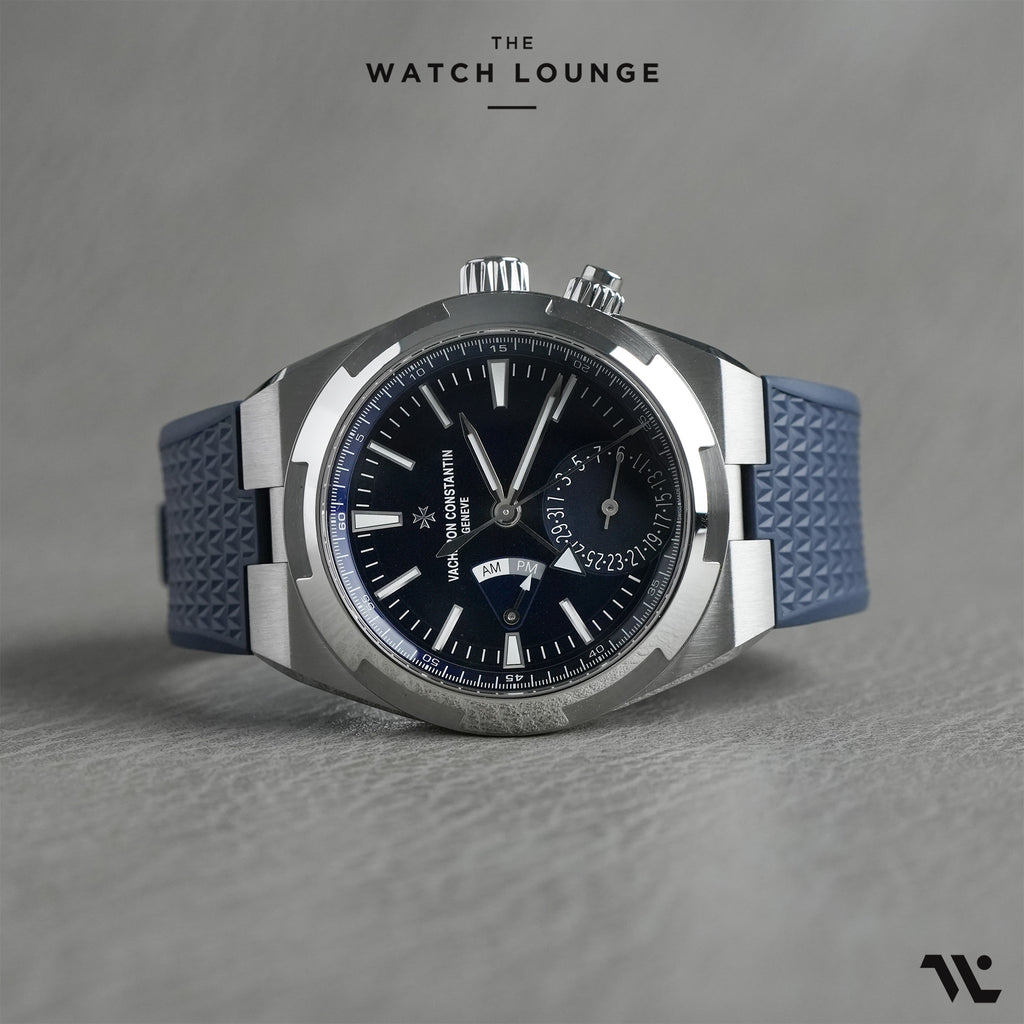 Overseas Dual Time Sunburst Blue Lacquered Dial Ref. 7900V