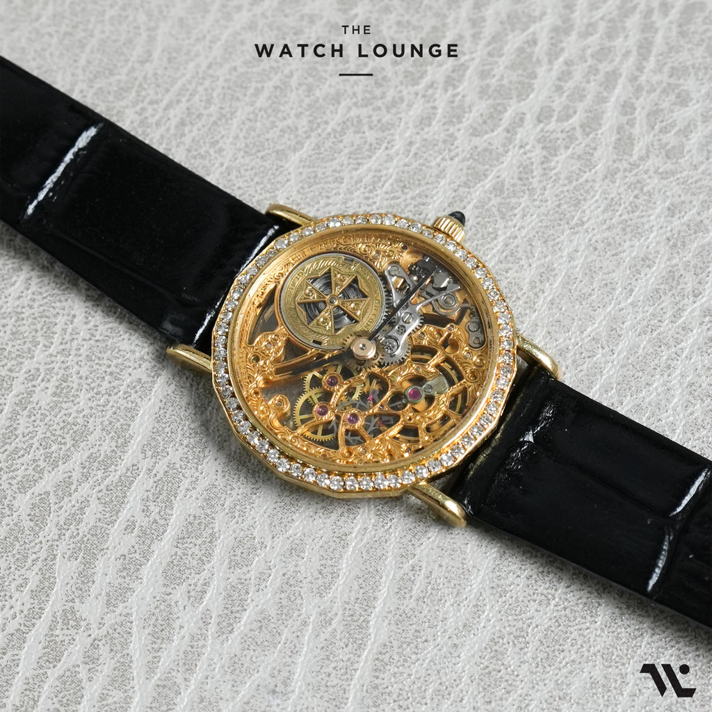 Patrimony Squelette Skeleton Dial set with 64 Brilliant cut Diamonds