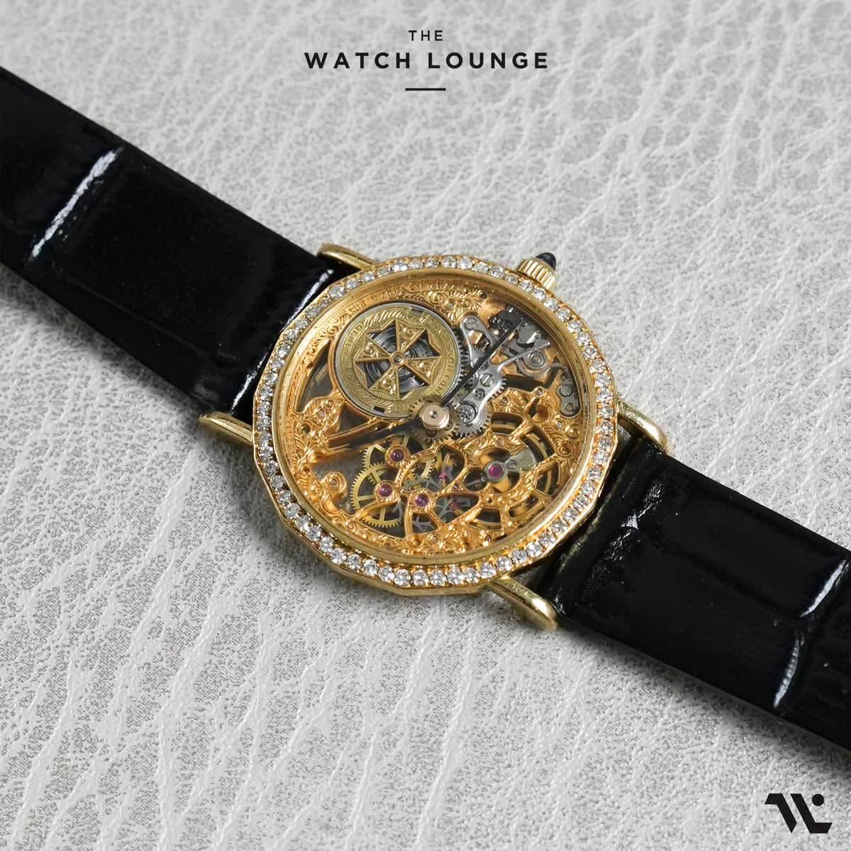 Patrimony Squelette Skeleton Dial set with 64 Brilliant cut Diamonds