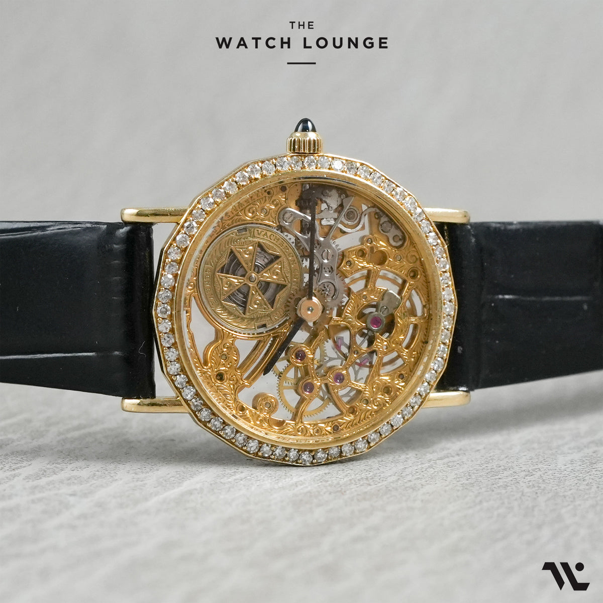 Patrimony Squelette Skeleton Dial set with 64 Brilliant cut Diamonds